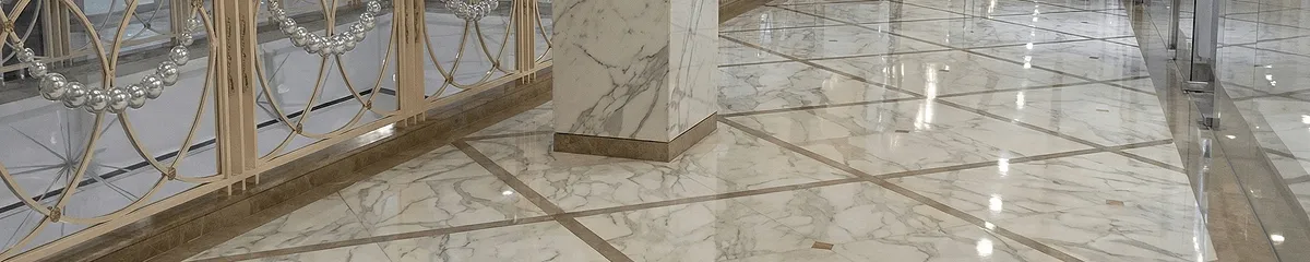 Beautiful marble floor professionally installed in Boise, ID